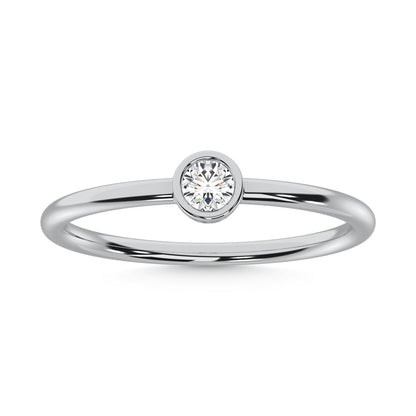 10K White Gold Lab Grown Diamond 1/6 Ct.Tw. Solitaire Ring