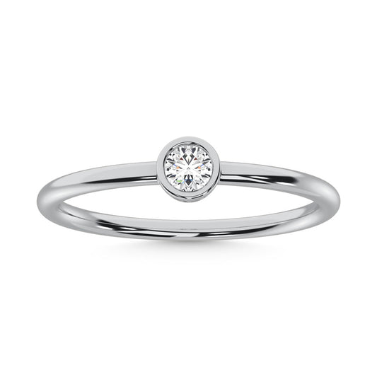 10K White Gold Lab Grown Diamond 1/6 Ct.Tw. Solitaire Ring