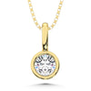 10K Yellow Gold Lab Grown Diamond 1/3 Ct.Tw. Round Shape Bezel Set Fashion Pendant - LG1475Y