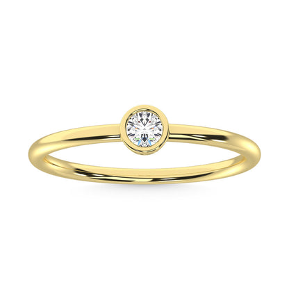 10K Yellow Gold Lab Grown Diamond 1/6 Ct.Tw. Solitaire Ring - LG1216Y-R