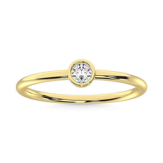 10K Yellow Gold Lab Grown Diamond 1/6 Ct.Tw. Solitaire Ring - LG1216Y-R