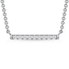 10K White Gold Lab Grown Diamond 1/10 Ct.Tw. Bar Necklace