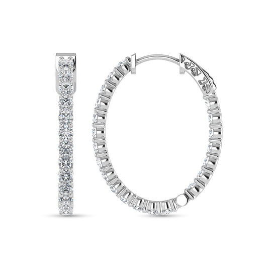 14K White Gold Lab Grown Diamond 1 Ct.Tw. Fashion Necklace
