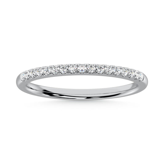 10K White Gold Labgrown Diamond 1/6 Ct.Tw. Wedding Band - LG1418W