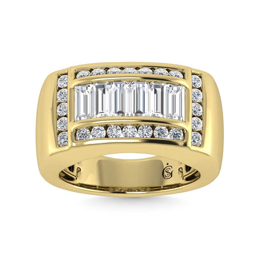 14K Yellow Gold Lab Grown Diamond 2 1/6 Ct.Tw. Mens Ring - Men's Ring