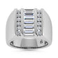 14K White Gold Lab Grown Diamond 2 Ct.Tw. Mens Ring - Men's Ring