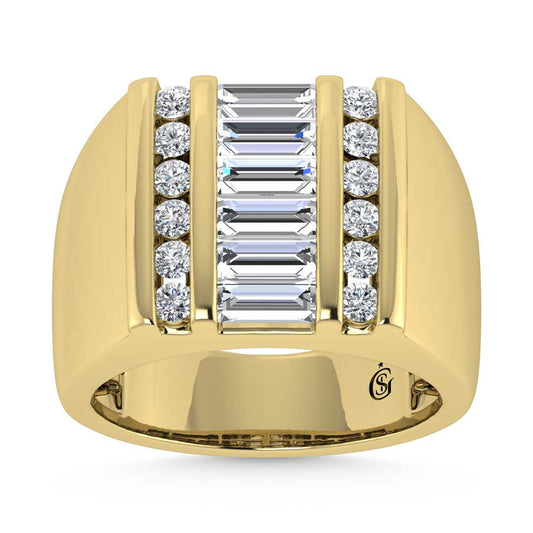 14K Yellow Gold Lab Grown Diamond 2 Ct.Tw. Mens Ring - Men's Ring