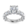 14K White Gold Lab Grown Diamond 6 Ct.Tw. Engagement Ring (3ct Round Center) - LG1528W-RD-30