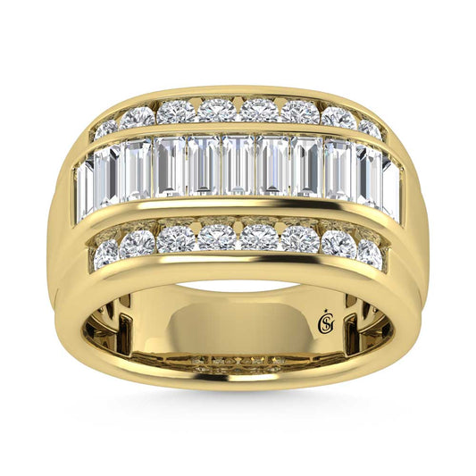 14K Yellow Gold Lab Grown Diamond 2 3/8 Ct.Tw. Mens Ring - Men's Ring