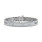 14K White Gold Round & Baguette Lab Grown Diamond 8 1/2 Ct.Tw. Tennis Bracelet