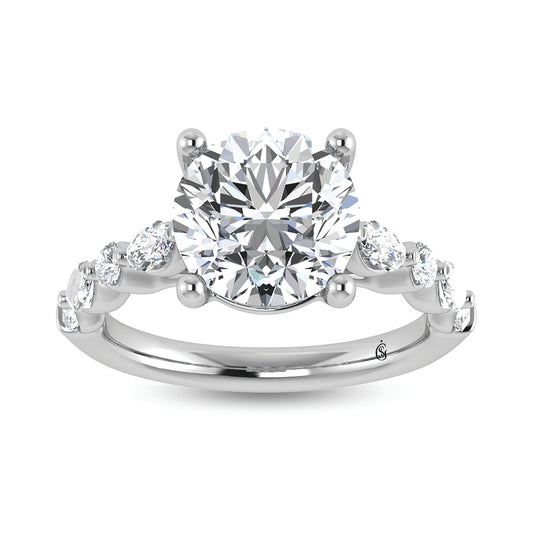 14K White Gold Lab Grown Diamond 3 5/8 Ct.Tw. Labgrown Engagement Ring - LG1581W-RD-30
