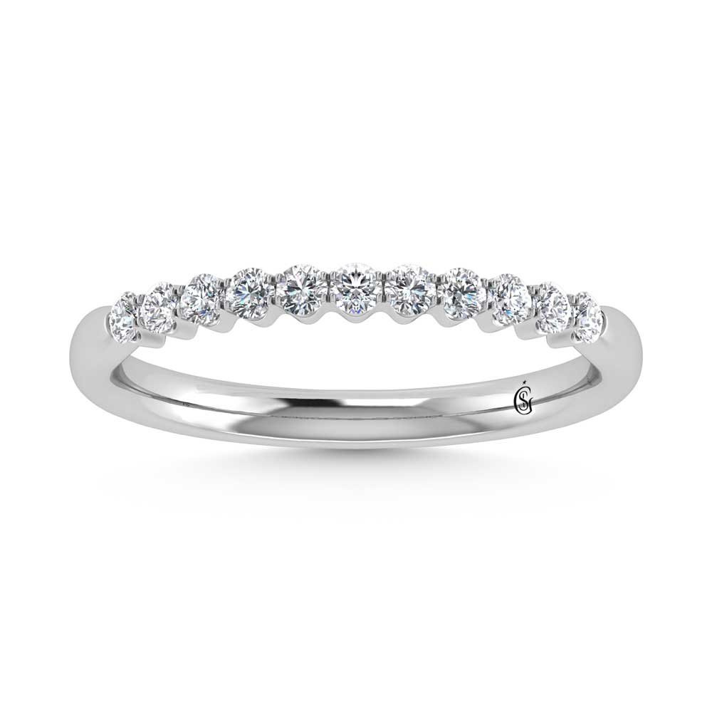 14K White Gold Lab Grown Diamond 1/4 Ct.Tw. Band - LG1637W-A1