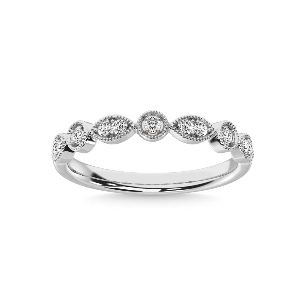 10K White Gold Lab Grown Diamond 1/8 Ct.Tw. Stackable Band - LG1660W