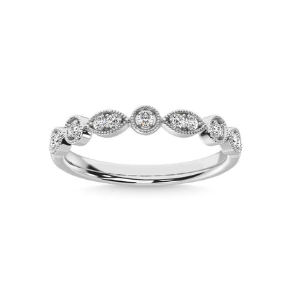 10K White Gold Lab Grown Diamond 1/8 Ct.Tw. Stackable Band - LG1660W