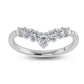 14K White Gold Lab Grown Diamond 3/8 Ct.Tw. Chevron Band - LG1681W