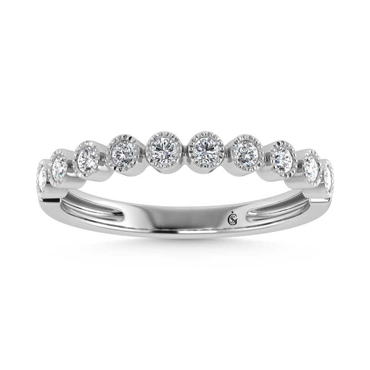 10K White Gold Lab Grown Diamond 1/6 Ct.Tw. Stack Band - LG1700W