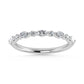 14K White Gold Lab Grown Diamond 1/4 Ct.Tw. Marquise and Round Stackable Band - LG1741W