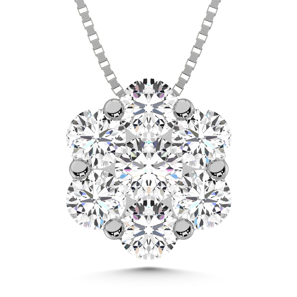 925 Silver Lab Grown Diamond 3/4 Ct.Tw. Fashion Pendant
