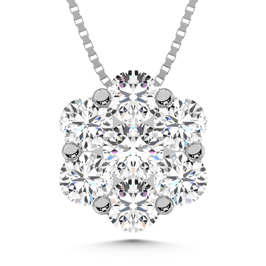 925 Silver Lab Grown Diamond 3/4 Ct.Tw. Fashion Pendant