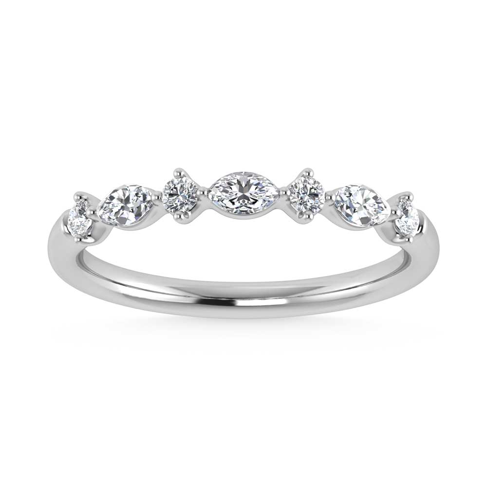 14K White Gold Lab Grown Diamond 1/4 Ct.Tw. Stackable Band - LG1764W