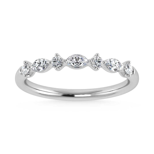 14K White Gold Lab Grown Diamond 1/4 Ct.Tw. Stackable Band - LG1764W