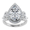 14K White Gold Lab Grown Diamond 5 1/4 Ct.Tw. Engagement Ring (Center Pear) - LG1787W-PE-40