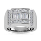 14K White Gold  1 5/8 Ct.Tw. Lab Grown Diamond Mens Ring - Men's Ring