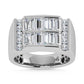 14K White Gold  1 5/8 Ct.Tw. Lab Grown Diamond Mens Ring - Men's Ring