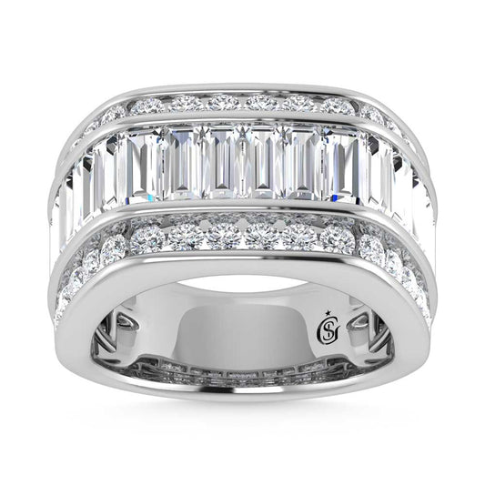 14K White Gold  5 Ct.Tw. Lab Grown Diamond Mens Ring - Men's Ring