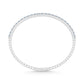 14K White Gold 1 Ct.Tw. Alternate Blue and White Labgrown Diamond Flexi Bangle