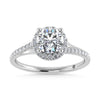 10K White Gold Lab Grown Diamond 1 1/4 Ct.Tw. Engagement Ring - LG1873W-RD-10