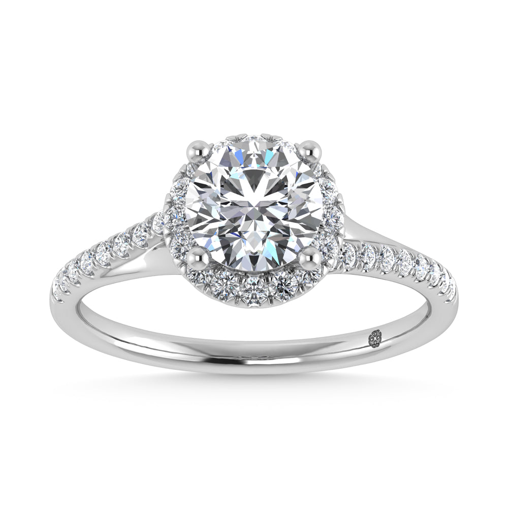 10K White Gold Lab Grown Diamond 1 1/4 Ct.Tw. Engagement Ring - LG1873W-RD-10