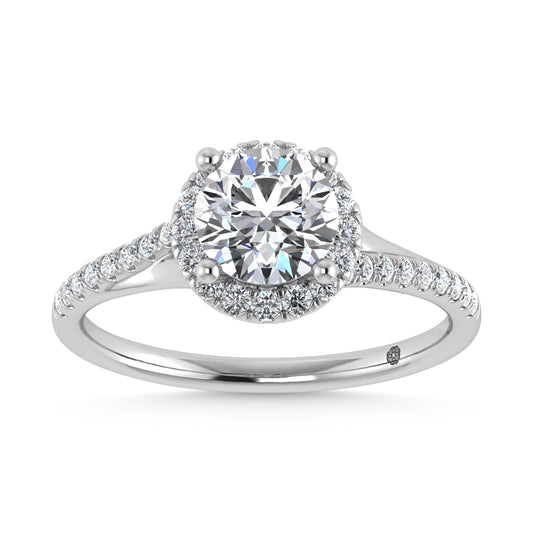 10K White Gold Lab Grown Diamond 1 1/4 Ct.Tw. Engagement Ring - LG1873W-RD-10