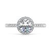 10K White Gold Lab Grown Diamond 1 1/4 Ct.Tw. Engagement Ring - LG1876W-RD-10