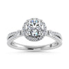 10K White Gold Lab Grown Diamond 1 1/4 Ct.Tw. Engagement Ring - LG1877W-RD-10