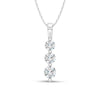 14K White Gold Lab Grown Diamond 1 Ct.Tw. Three Stone Pendant