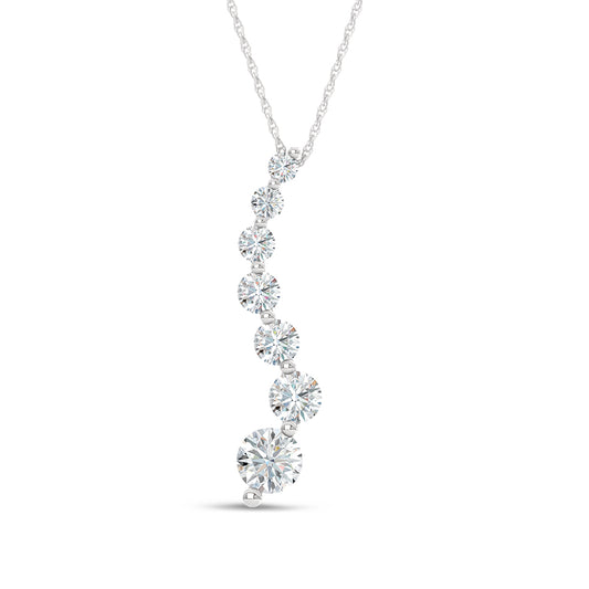 10K White Gold Lab Grown Diamond 1 Ct.Tw. Fashion Pendant