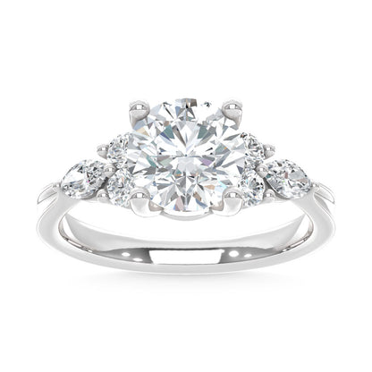 14K White Gold Lab Grown Diamond 2 1/2 Ct.T. Enagagement Ring - LG1930W-RD-20