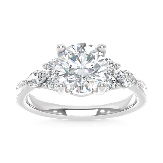 14K White Gold Lab Grown Diamond 2 1/2 Ct.T. Enagagement Ring - LG1930W-RD-20