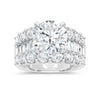 14K White Gold Lab Grown Diamond 8 3/4 Ct.Tw. Engagement Ring (Round 5ct Center) - LG1950W-RD-50