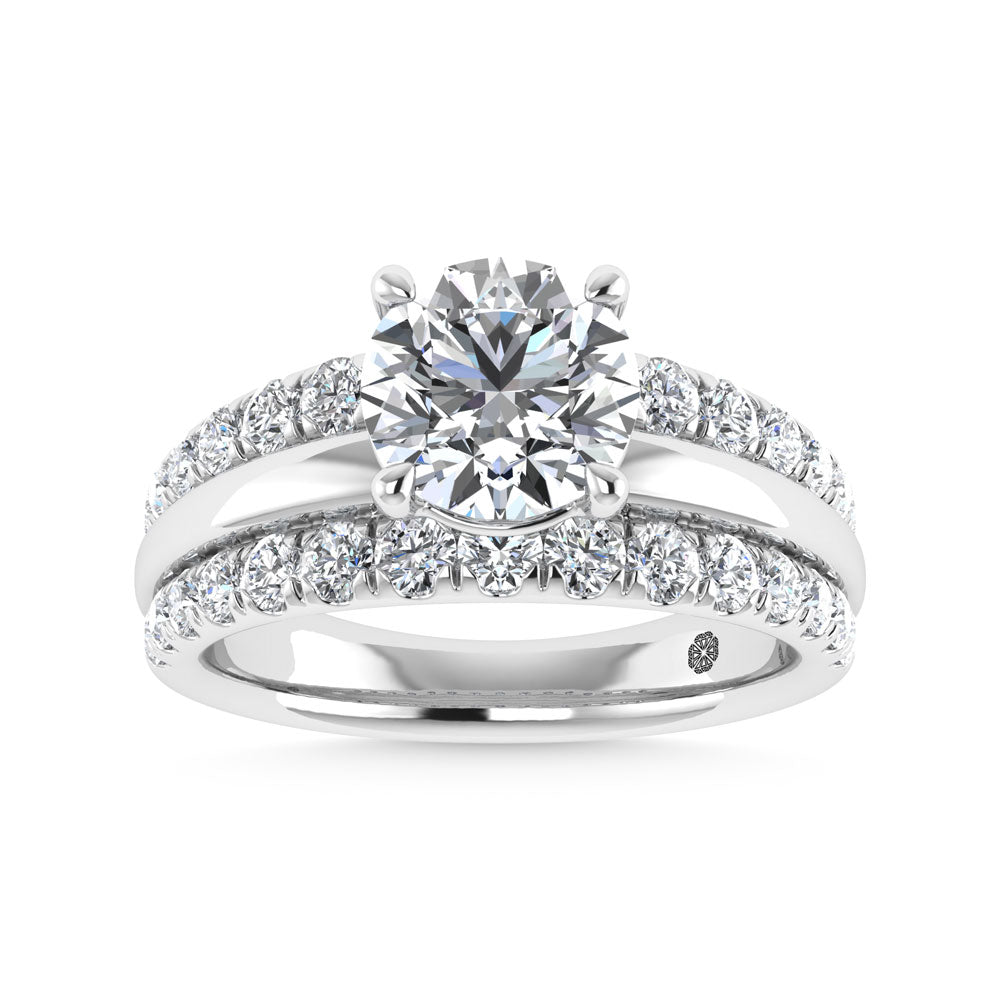14K White Gold 3 Ct.Tw. Labgrown Diamond Round Shape Engagement Ring - LG1962W-RD-20
