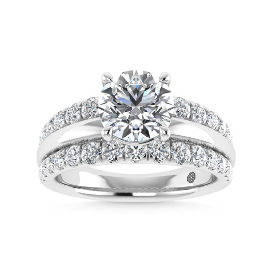 14K White Gold 3 Ct.Tw. Labgrown Diamond Round Shape Engagement Ring - LG1962W-RD-20