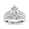 10K White Gold 3 Ct.Tw. Marquise Center Labgrown Diamond Engagement Ring - LG1963W-MQ-20