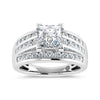 10K White Gold 3 Ct.Tw. Princess Center Labgrown Diamond Engagement Ring - LG1963W-PR-20