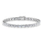 14K White Gold 12 Ct.Tw. Emerald Horizontal Shape Labgrown Diamond Tennis Bracelet