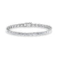 14K White Gold 15 Ct.Tw. Emerald Horizontal Shape Labgrown Diamond Tennis Bracelet