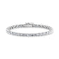14K White Gold 8 Ct.Tw. Oval Horizontal Shape Labgrown Diamond Tennis Bracelet