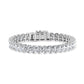 14K White Gold 19 Ct.Tw. Radiant Vertical Shape Labgrown Diamond Tennis Bracelet