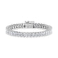 14K White Gold 12 Ct.Tw. Radiant Vertical Shape Labgrown Diamond Tennis Bracelet