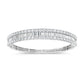 14K White Gold Lab Grown Diamond 10 Ct.Tw. Round and Baguette Bangle